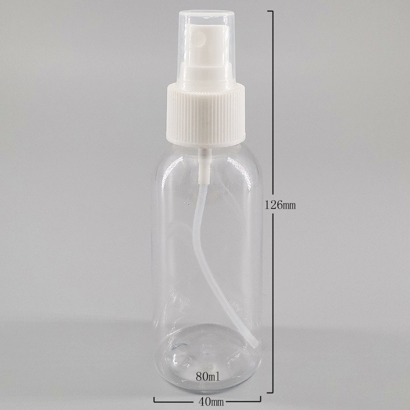 24mm 80ml Shampoo Shower Gel PET Plastic Spray Bottle