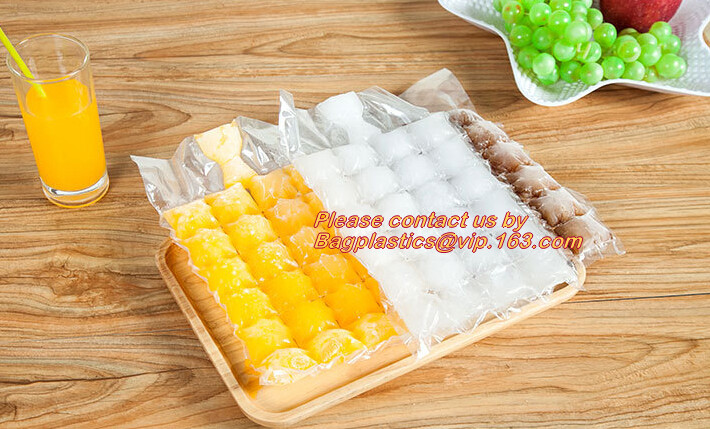 New Custom Printed Disposable Ice Cube Plastic Bag Manufacturer, Colored Disposable Plastic Ice Cube Freezer Bag, bageas