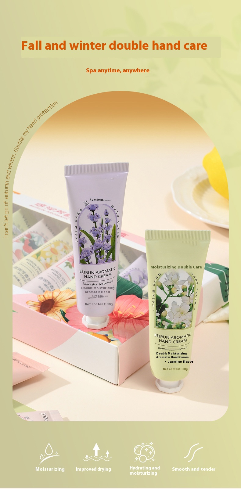 Natural Moisturizing Mini Foot & Hand Repair Cream Lotion Gift Set Plant Fruit Perfume Cosmetics Products in China