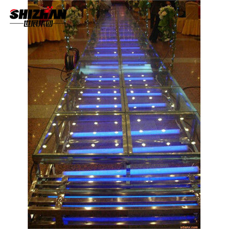 Acrylic Wedding Glass Stage Assembly Fashion Show Catwalk Platform