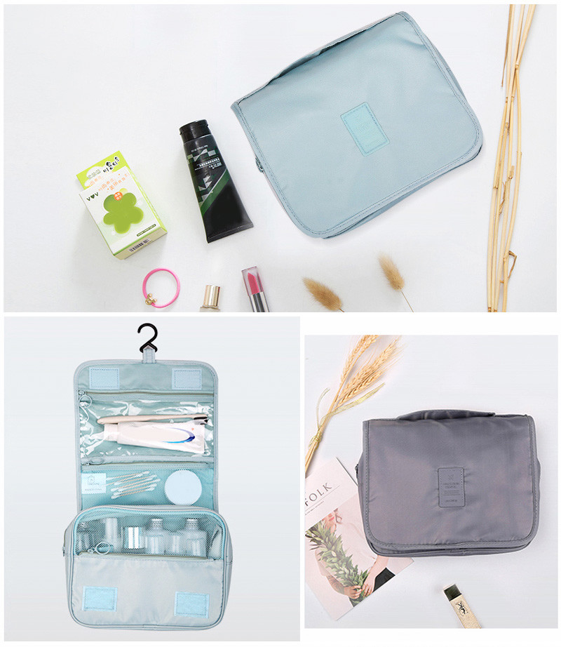 Lemon Printing Waterproof Outdoor Hanging Travel Toiletry Bag Polyester