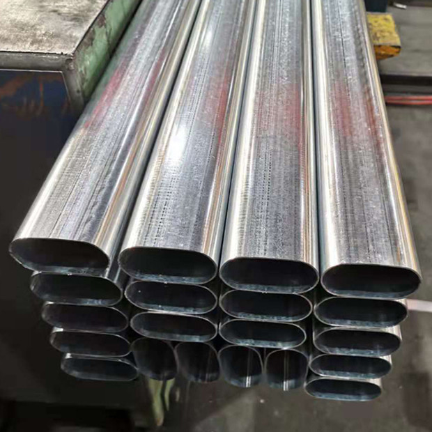 Q235 Q195 Flat Sided Oval Steel Tubing Mild Steel Flat Sided Oval Tube