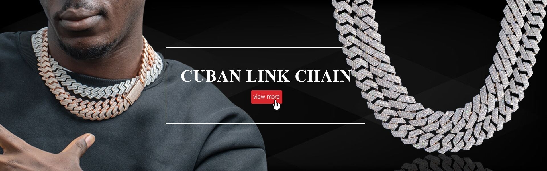 14mm Moissanite Diamond Cuban Link Hip Hop Vvs Moissanite Cuban Link Jewelry