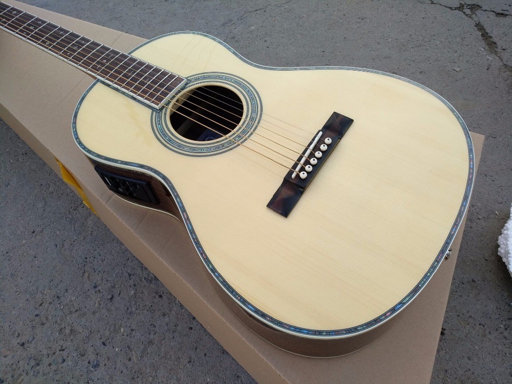 OEM 39 inches acoustic guitar 00 solid spruce parlor acoustic guitar OOO28 body AAA quality guitars