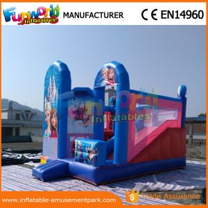 New Frozen Inflatable Bouncer Slide , Inflatable Frozen Combo Slide Castle