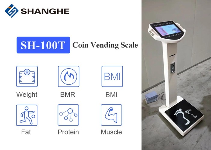 Automatic Body Fat Percentage Analyzer , Portable Ultrasonic Height Body Fat Analyzer