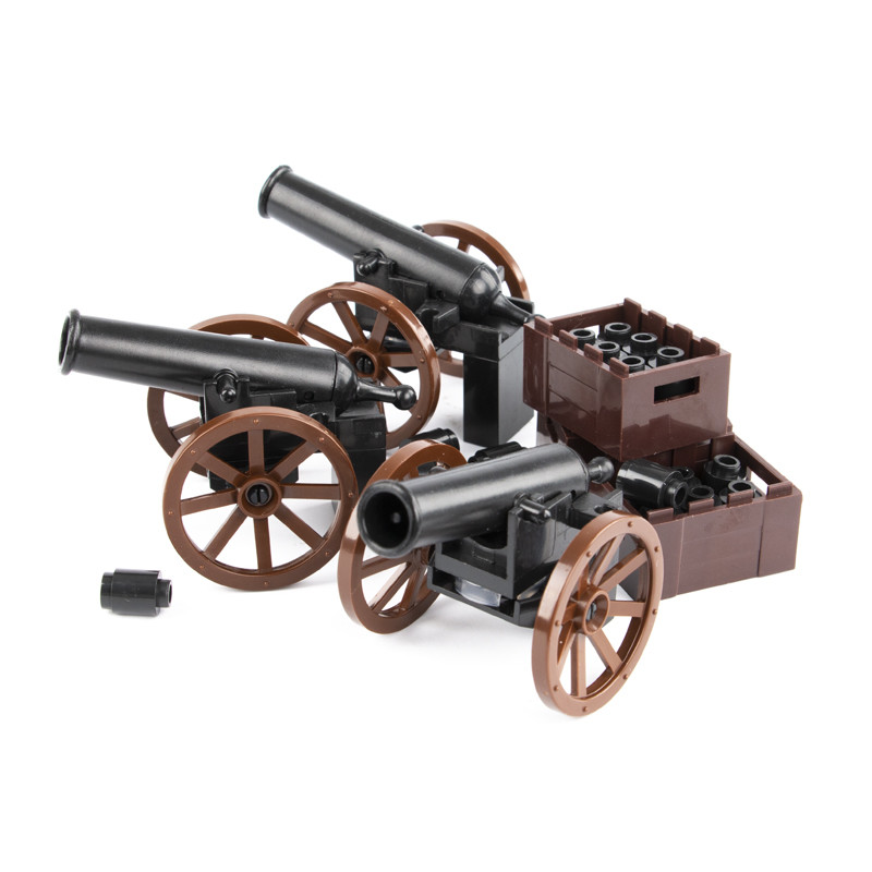 Combat accessories bricks army weapons cannon model military mini building blocks