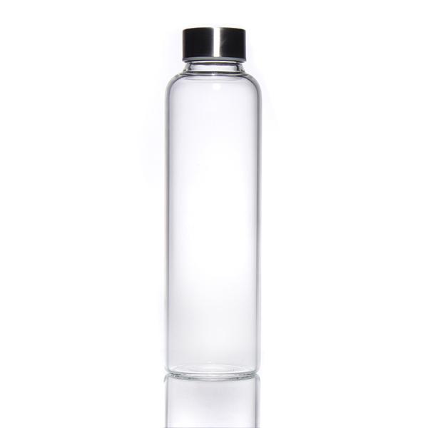 New Design 350ml/500ml High Borosilicate Glass Water Bottle With Stainless Steel