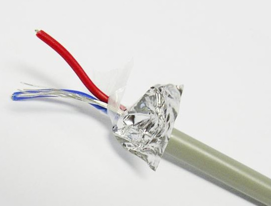 Aluminum Mylar Foil Shielded Security Alarm Cable 1 Pair 1.00mm2 TC Conductor