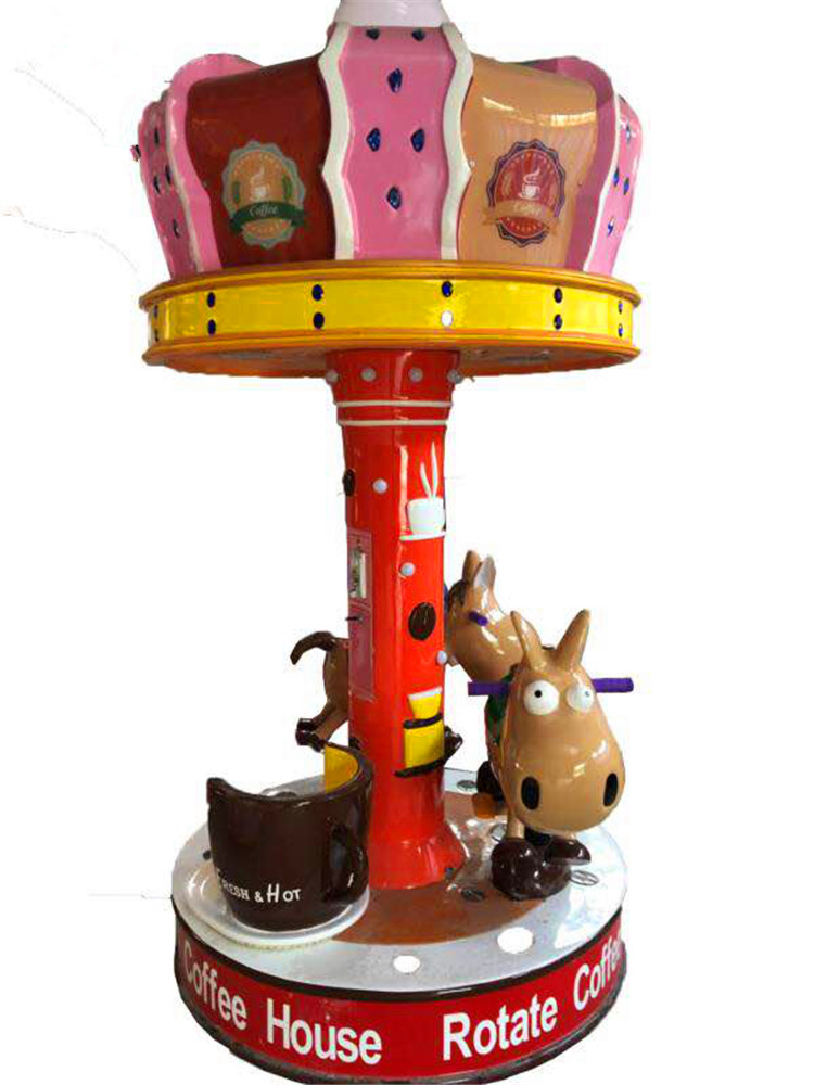 250W Children 'S Arcade Machines / Small Coin Operated Carousel Kiddie Rides