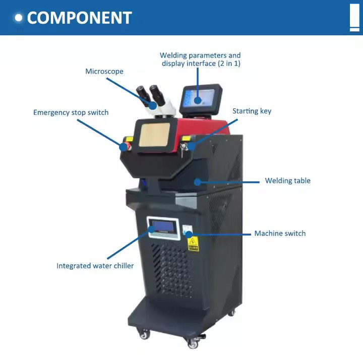 200w 300w Gold Silver Jewelry Chain Welding Soldering Repairing Machine with Adjustable Single Pulse Energy