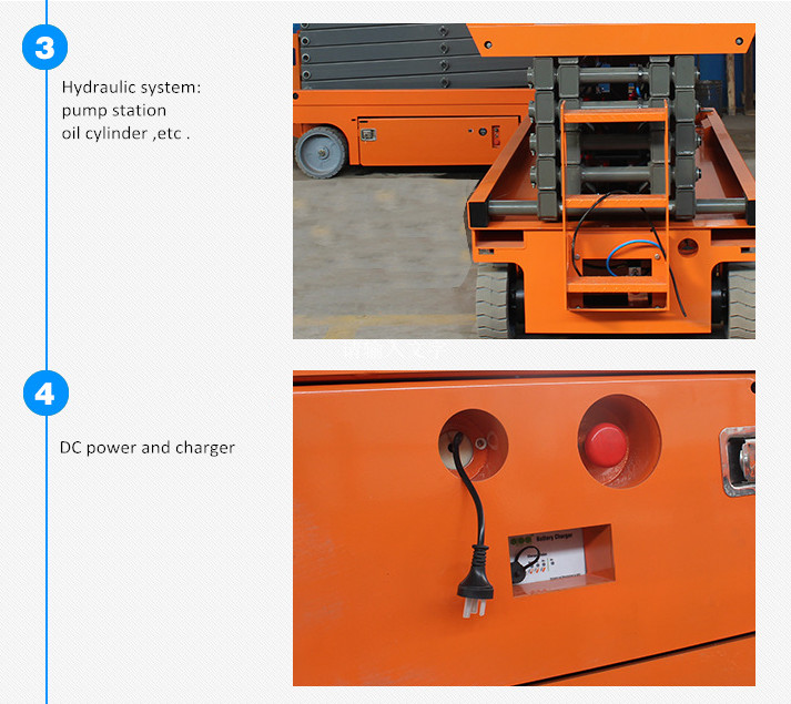 Portable Scissor Lift Elevator 12m Hydraulic Lifting Platform