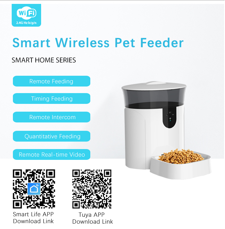 4000ml Smart Dog Food Dispenser AC110V Automatic Cat Feeder Wifi
