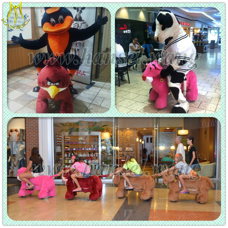 Hansel coin operated walking animal ride for mall