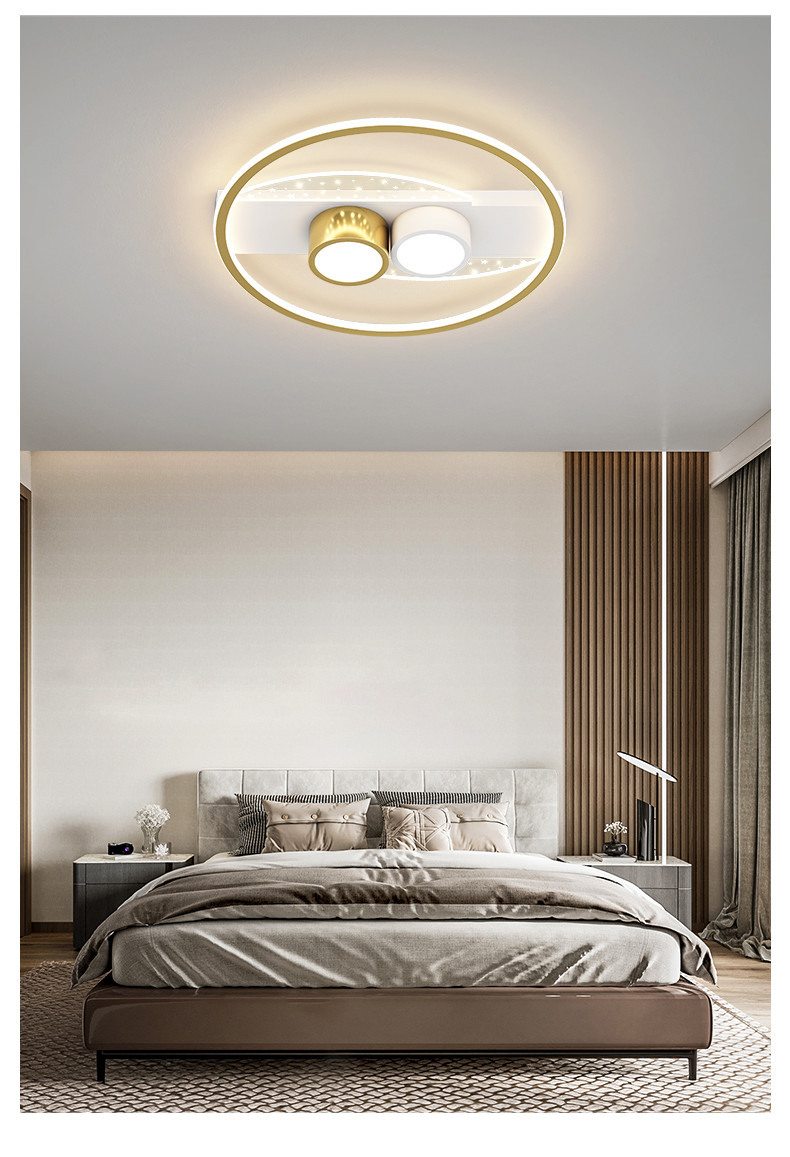 Modern Living Room Gold Luxury Ceiling Lights Minimalist Atmosphere geometric ceiling light(WH-MA-258)