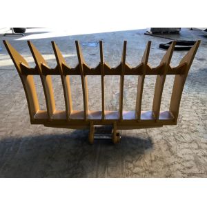 China Q355B Material Mini Excavator Brush Rake Attachments For Land Clearing on sale