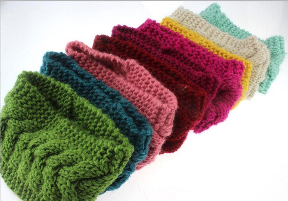 Women's Girl's Crochet Headband Knit hairband Flower Winter Ear Warmer Headwrap