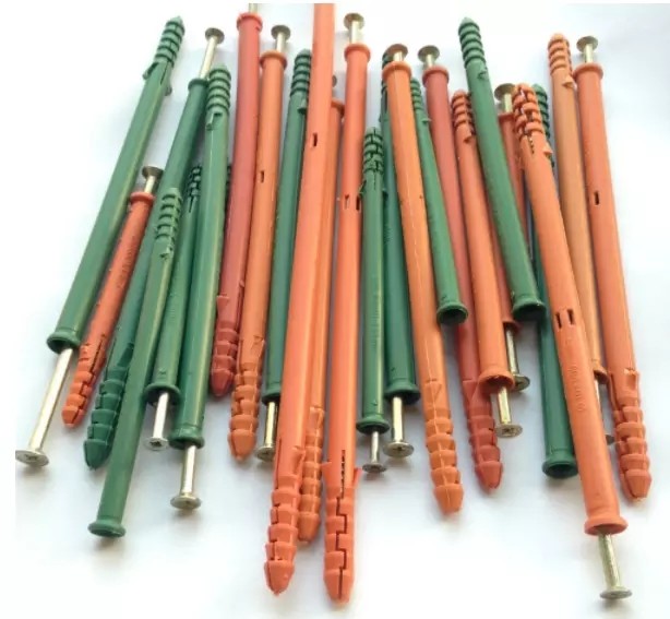 Durable Plastic Nylon Wall Anchors / S - Type Plastic Drywall Anchors With Nail
