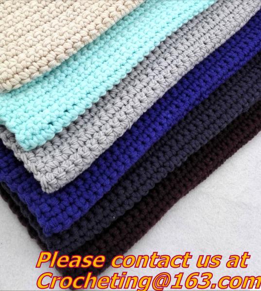 100% handmade Crochet Blanket colorful stripe knitted baby blanket cover knit