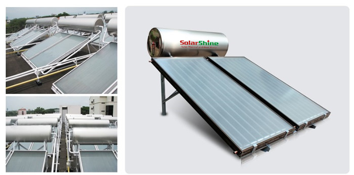 Black / White Flat Panel Solar Water Heater Selective Coating Absorber
