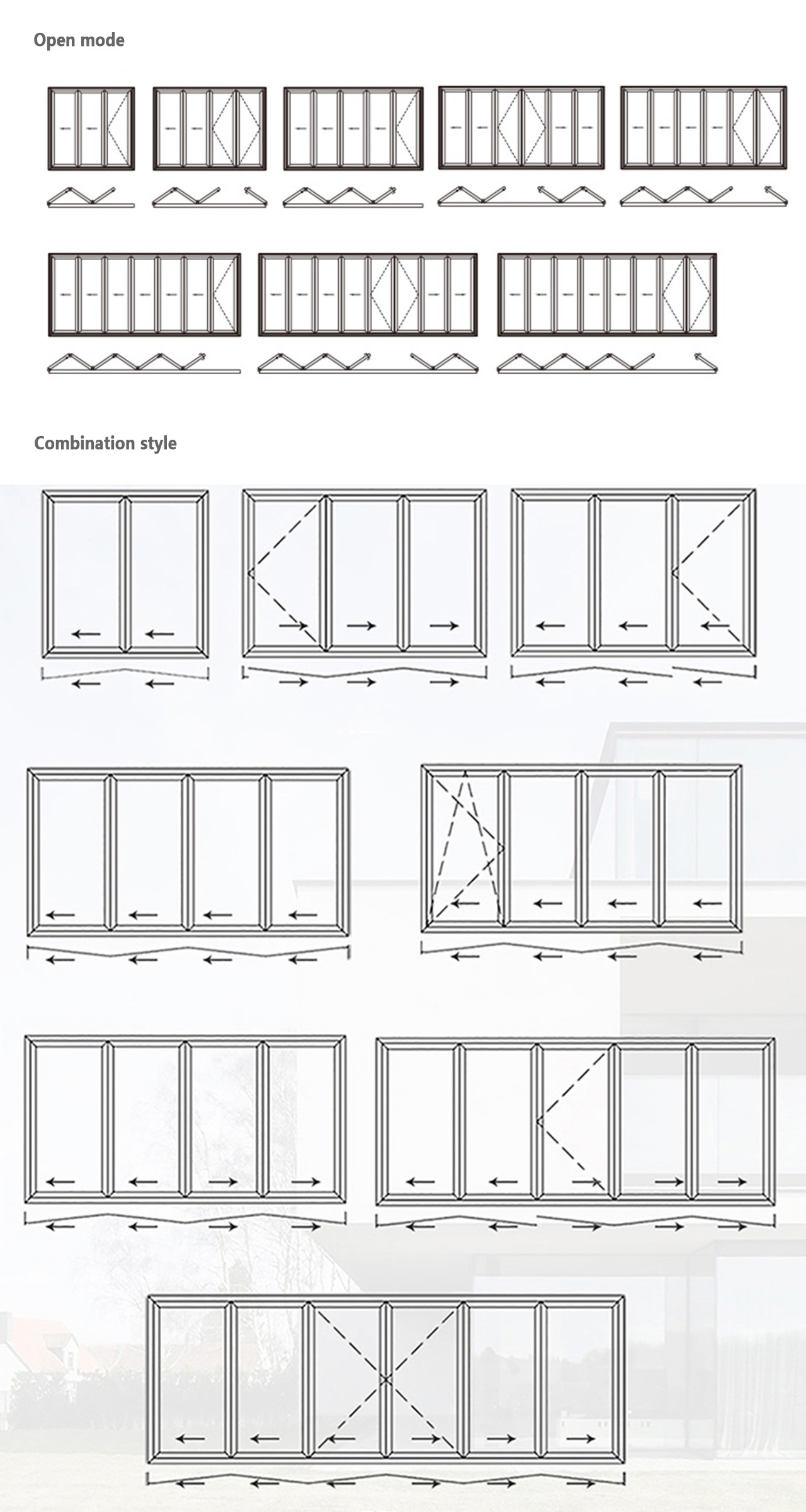 Security Aluminium Folding Door Front Exterior Bifold Doors For Patio