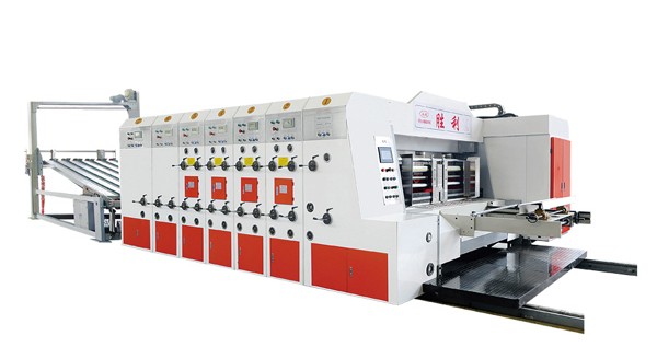PLC Control Flexo Printer Slotter Die Cutter Adopting Helical Gear Driving