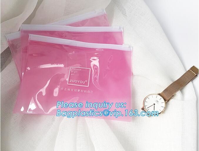 Plastic Bag OEM Custom PVC Loop Handle Image Printed Plastic Shopping Bag,Promotional Clear Waterproof Plastic Cosmetic