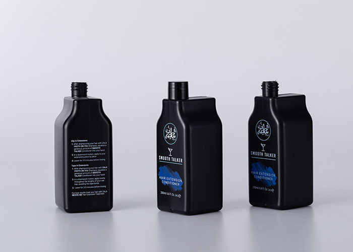 Black 500ml Frosted Plastic Bottle For Cosmetic Packaging