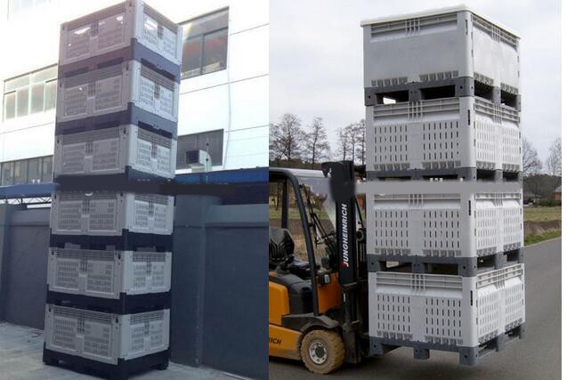 large plastic collapsible crates for fruits and vegetables logistics pallets packaging boxes