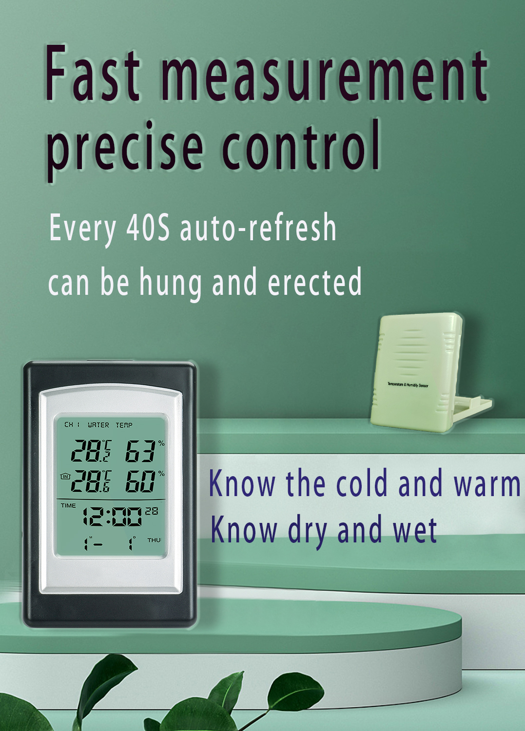 Multi Channel Weather Temperature Meter With Silver Color And ±5% Humidity Accuracy