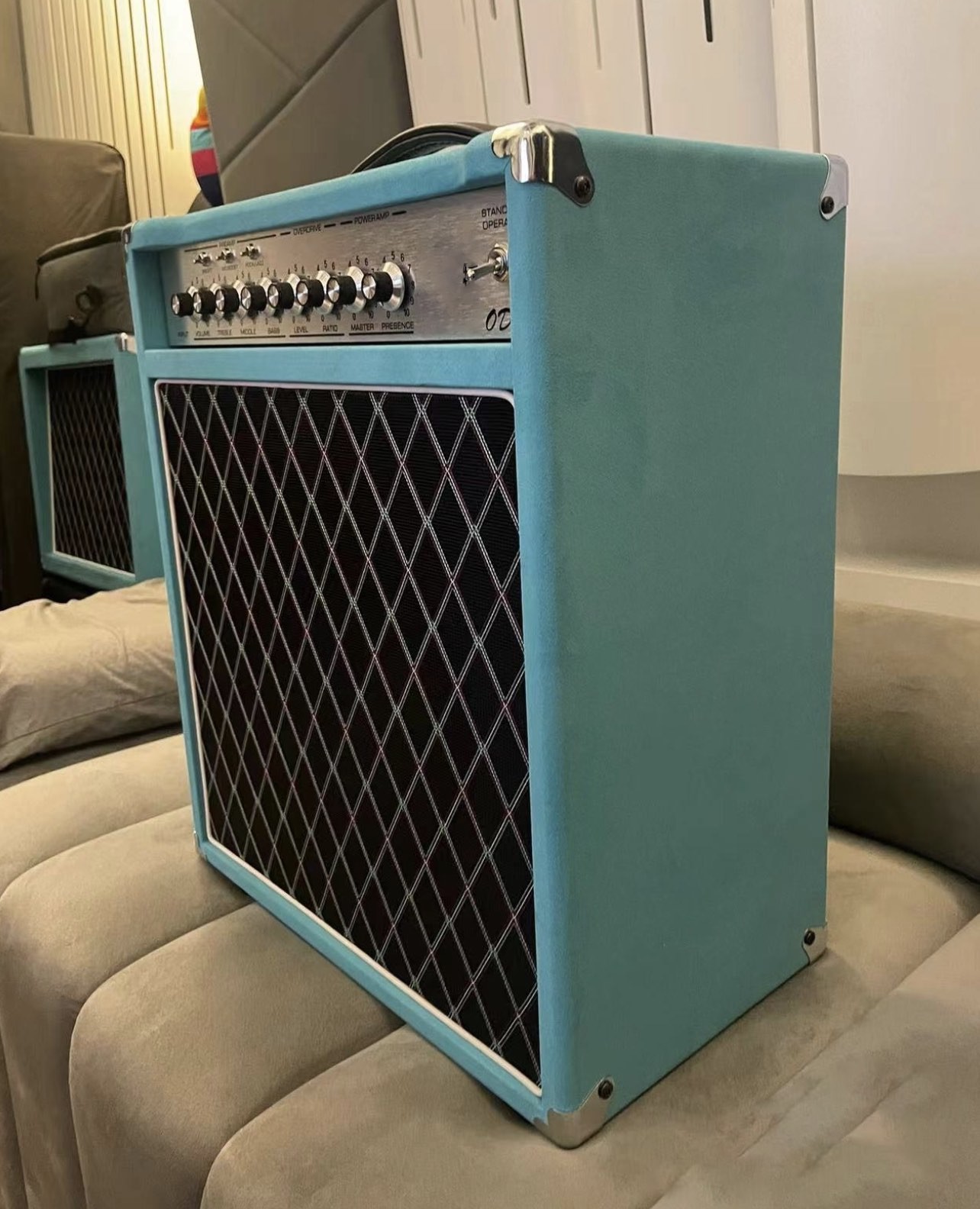 Custom Grand Handwired Overdrive Reverb 20 Watt 1x12 Combo Purple Suede 2 X EL84 3 X 12ax7 JJ Tubes