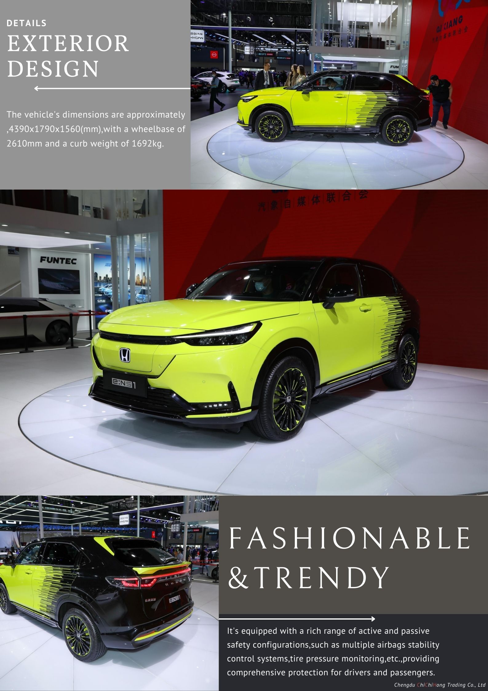 Pure Electric Honda NS1 2023 E-Type Edition SUV Deposit Now for High Speed 150kW Power