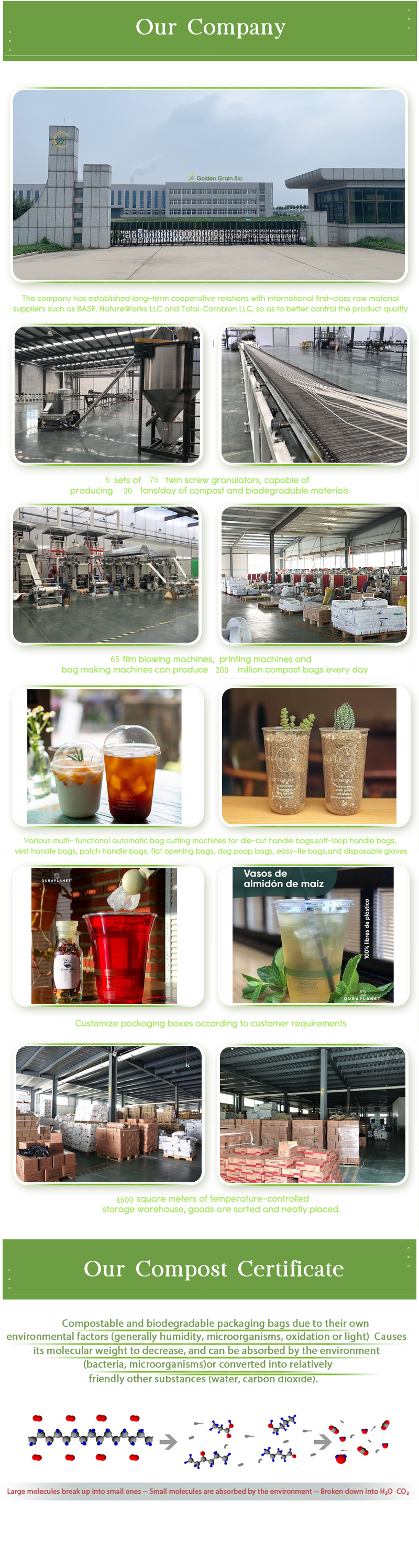 Clear Coffee Biodegradable PLA Cups 7oz/9oz/10oz Disposable