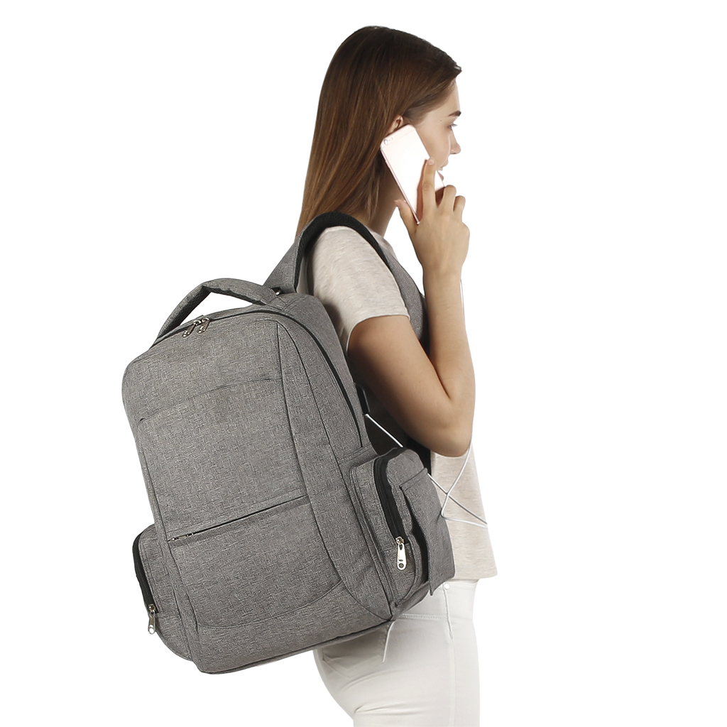 Oxford Diaper Travel Pouch Bag Backpack With Usb Charging Port 0.9kg