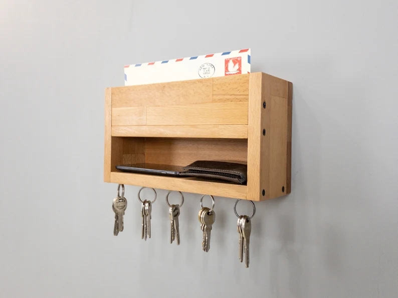 wooden key holder for wall key organizer key holder wall key holder