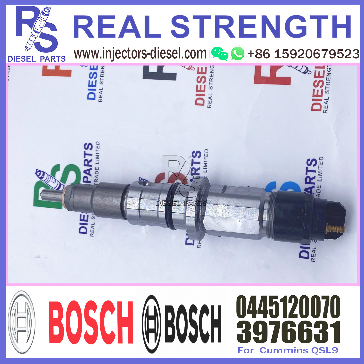 Cummins QSL9 BOSCH Diesel Injector 0445120241 5263304 3976631 4930485 0445120070