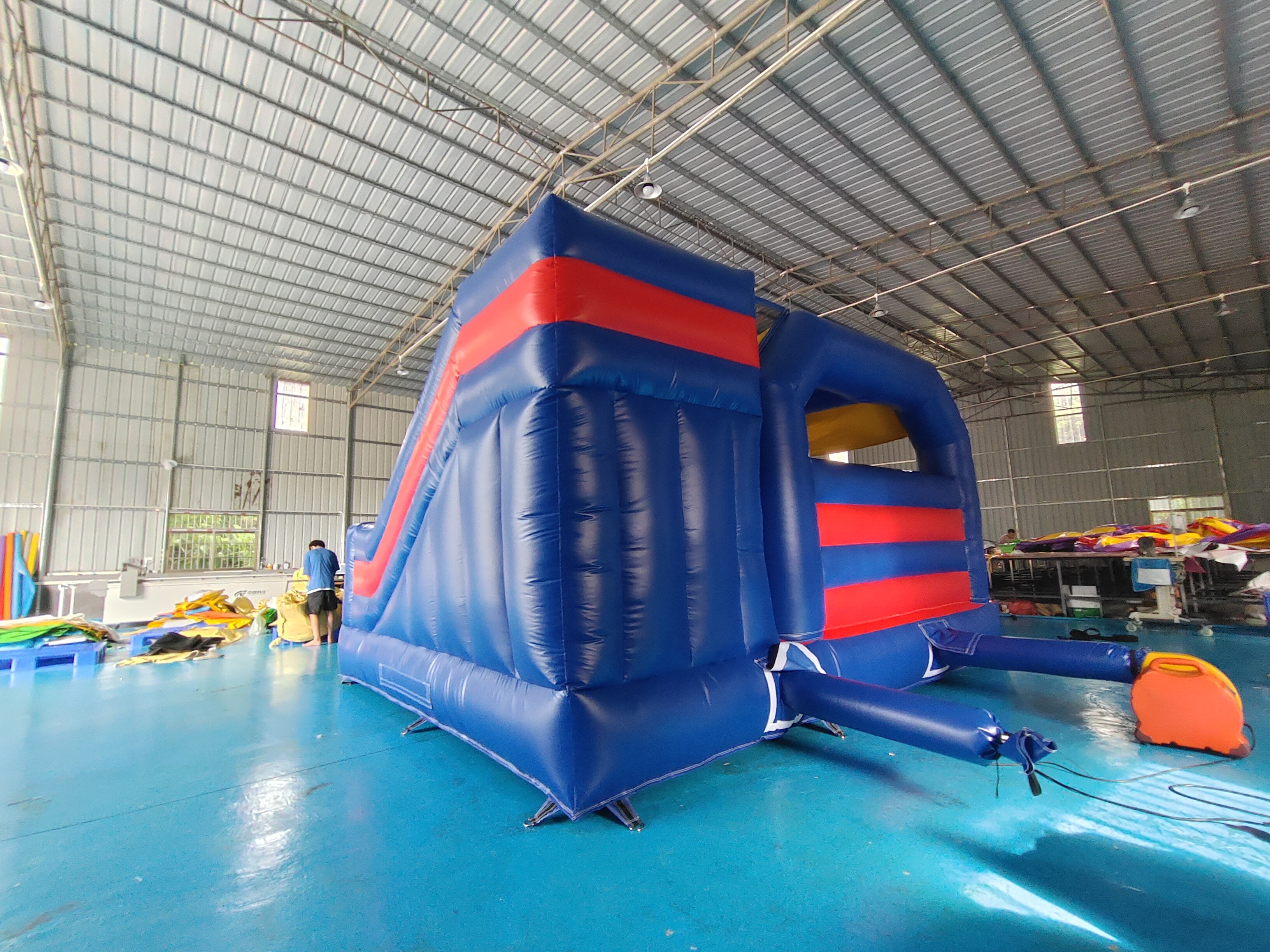 Outdoor Bounce House Inflatable Bouncer Combo With Slide Hero Spiderman Cartoon Theme
