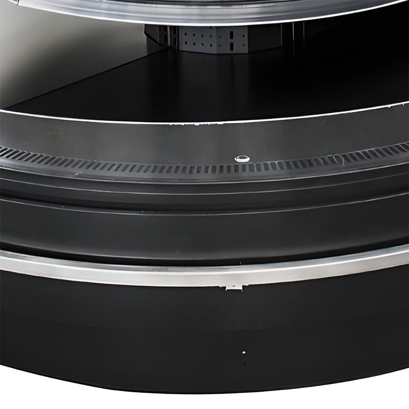 Refrigerated Food Display Cooler Circular Roundabout Semi High Wind Curtain Case