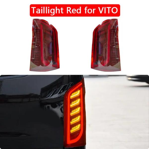 16-21 Taillight Assembly For Mercedes Benz VITO V-Class Retrofit Flow Direction