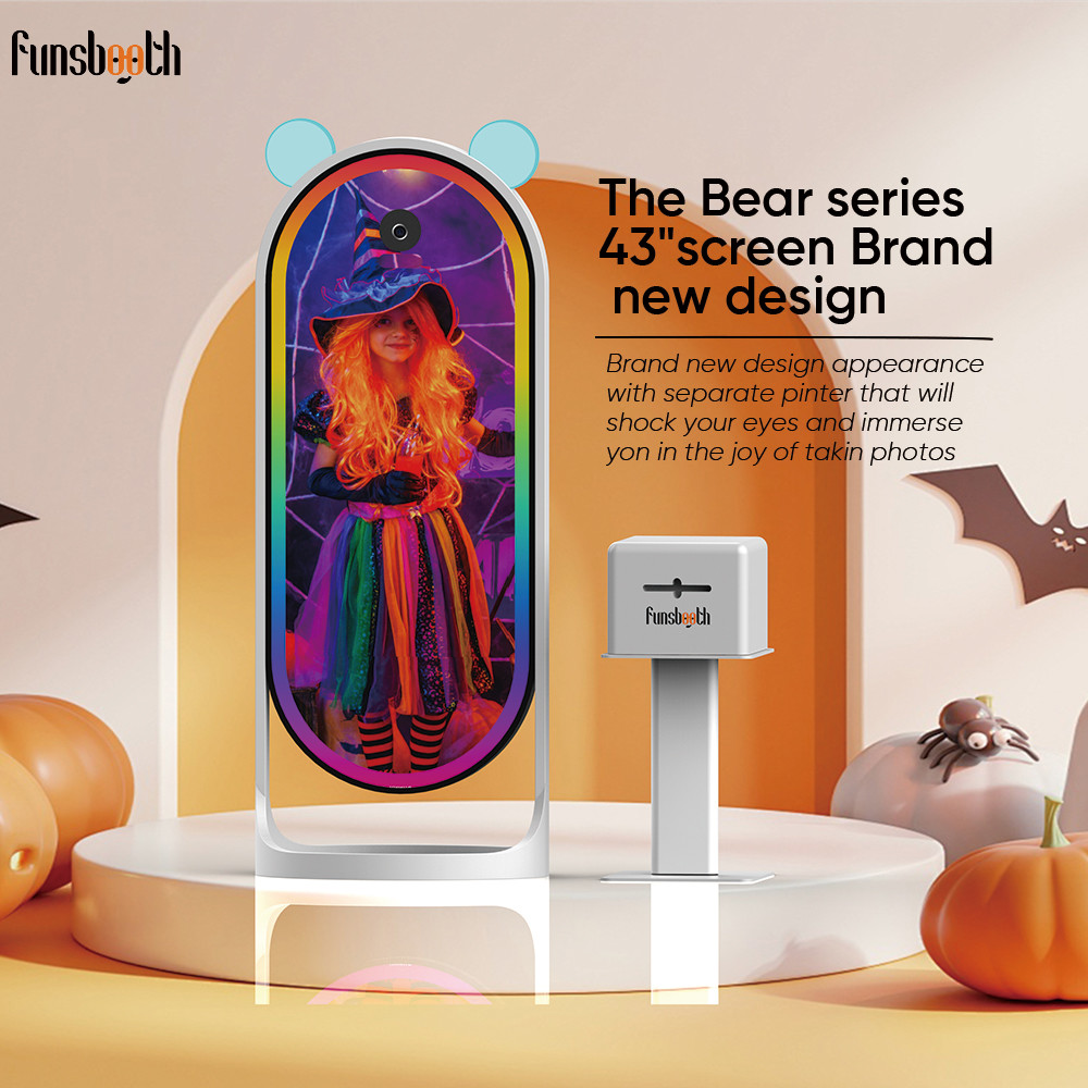 Interactive Mirror Photo Booth For Weddings , Selfie Magic Mirror Photo Booth With Built-in Camera