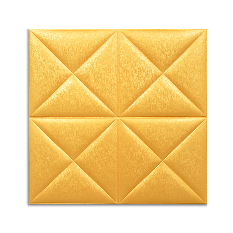 Soft Packages Design 3D Foam Wallpaper Gold Wall Paper DIY Self-Adhesive Wall Stickers Wall Panels 10mm Thickness