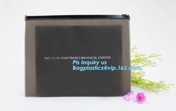 nylon slider zipper pvc cosmetics bag, vinyl toiletry zipper bag pvc slider bag