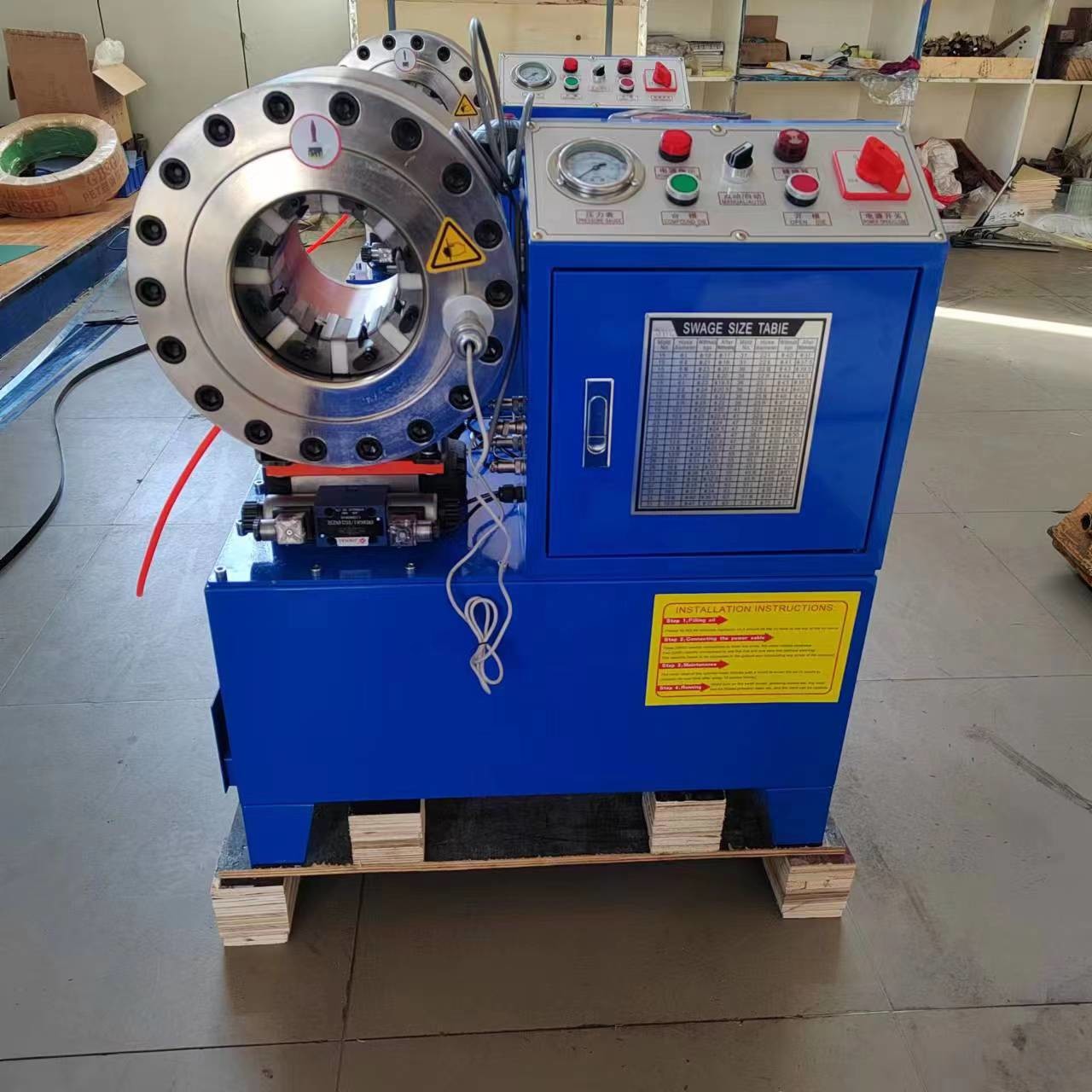 Accurate Crimping DX68 Hose Crimping Machine ±0.01mm 600T Crimping Force 245Kg
