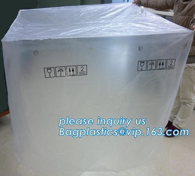 Square Bottom 4mil Clear Pallet Cover, square bottom bag on roll pallet cover bag, Polyester Pallet Cover Bags, Pallet T