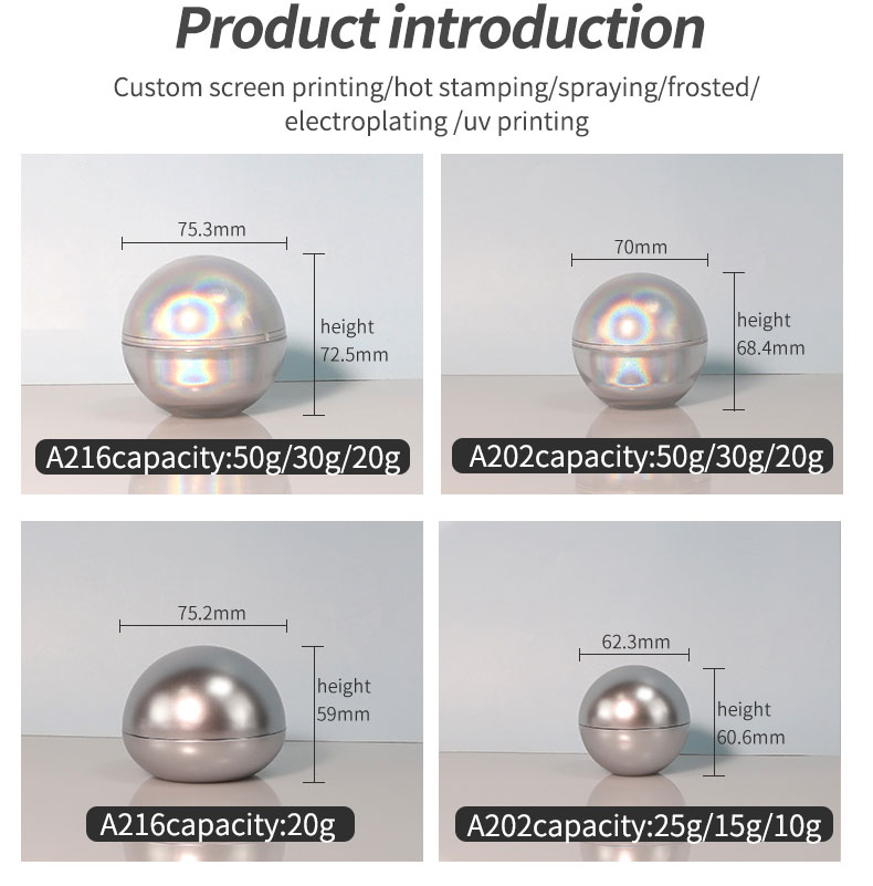Round Shape Acrylic Cosmetic Jar 10g 20g 30g 50g Mini Cosmetic Jars For Skin Care Cream