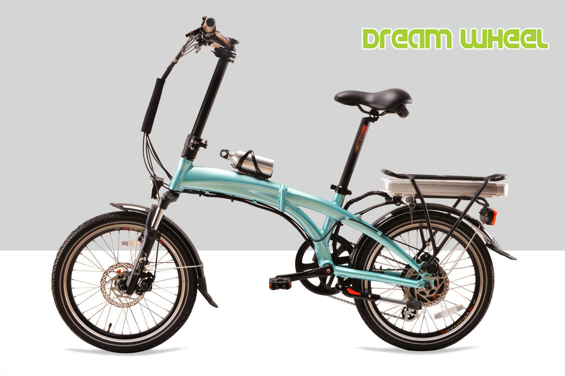 32km/h Electric Folding Bike , Electric Folding Bicycle With Pedal Assist System