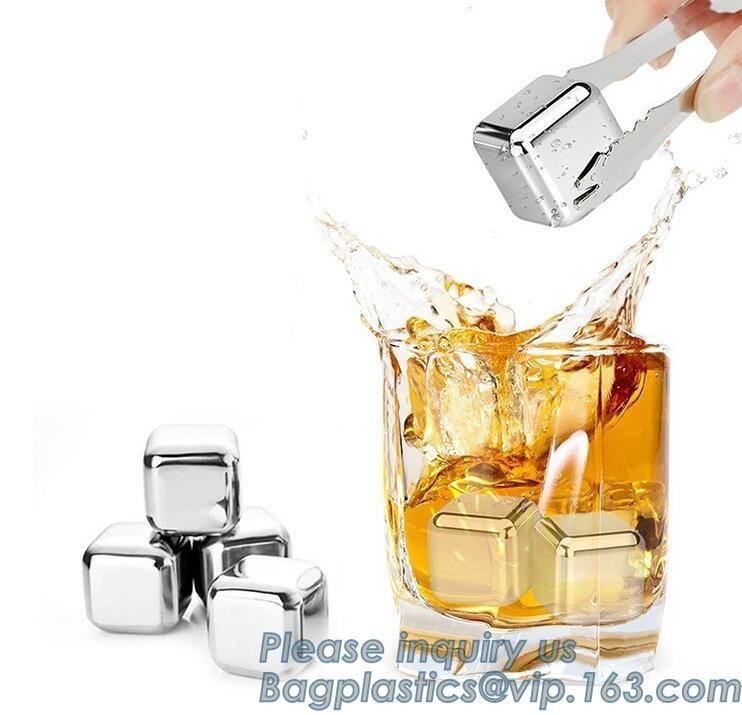 Bar accessories recyclable stainless steel whiskey ice cube stones, Stainless Steel Ice bar cooler, steel bar cold fresh