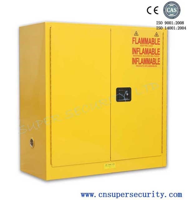 Red Paint Ink Chemical Storage Cabinet For Flammable Liquids 60 Gallon Free of charge