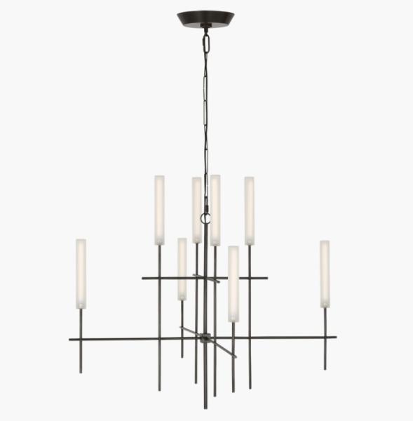 IKF 5110 Fay 32" Chandelier Bronze / Polished Nickel / Hand-Rubbed Antique Brass
