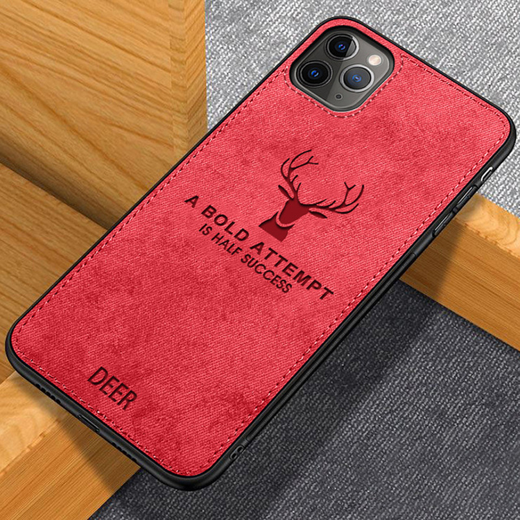 BROWN PU Elk Leather Phone Case Cover For IPhone HUAWEI SAMSUNG Scratch-proof Function